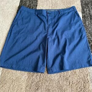 Hogan Classic Navy Flat Front Shorts- 42